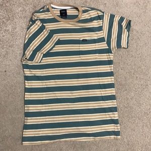 Teal/Tan Striped Trendy Tee!